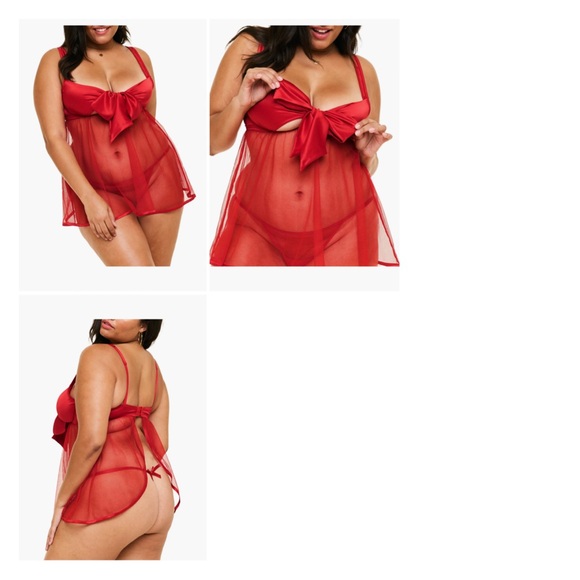 NWT Adore Me Bessima Red Babydoll Lingerie Size 2X - Picture 9 of 10